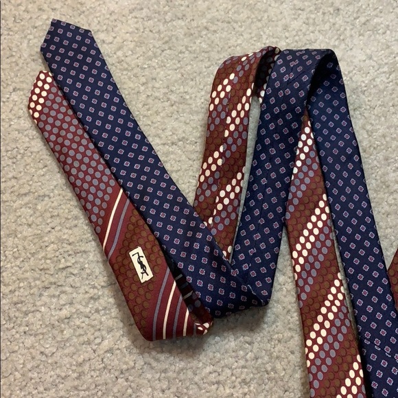 Yves Saint Laurent YSL vintage silk ties - Picture 3 of 8